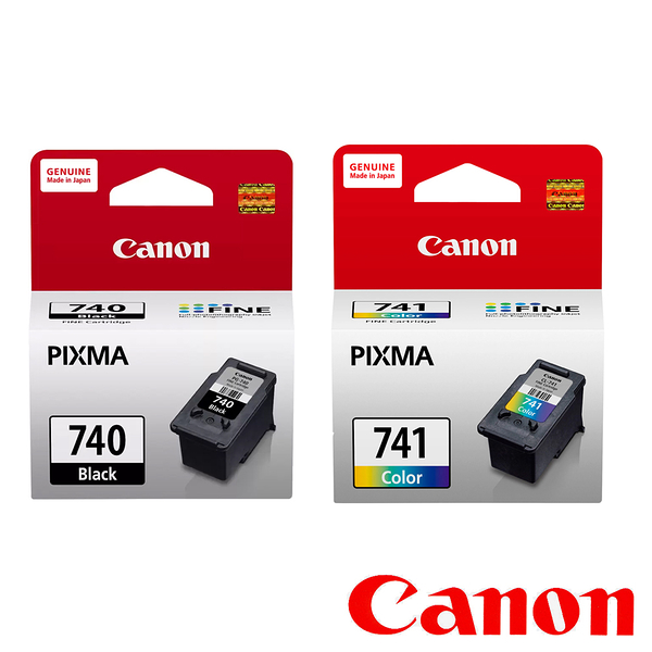 CANON PG-740 + CL-741 原廠墨水匣組合(1黑1彩)