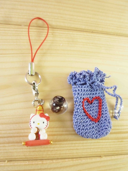 【震撼精品百貨】Hello Kitty 凱蒂貓~限定版手機吊飾-福袋寶石(紫)
