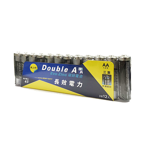 Double A 碳鋅電池AA 3號12粒入 S21/F33