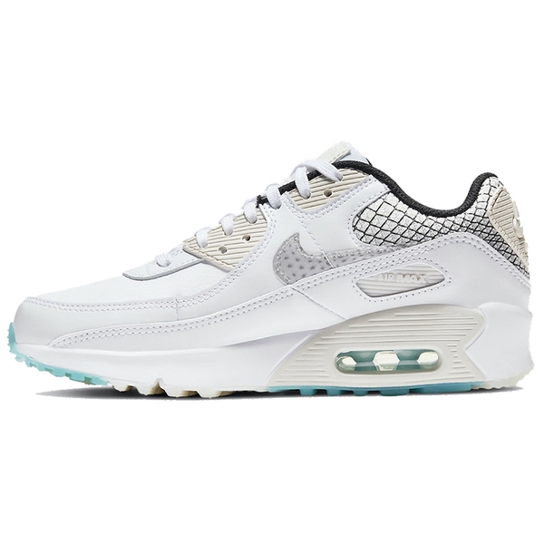 Nike AIR MAX 90 SE 2 GS 童鞋 大童 女鞋 休閒 氣墊 緩震 白銀 【運動世界】DB4187-100