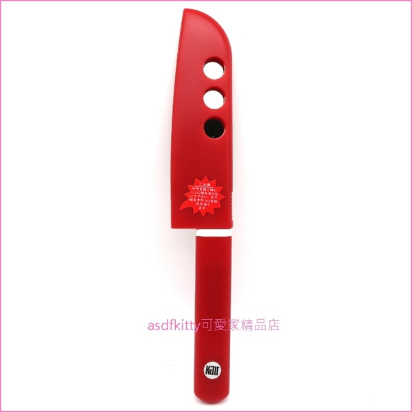 asdfkitty*日本藤次郎 KENT紅色 三德型 水果刀-附刀套-日本製 product thumbnail 2