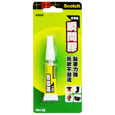 3M 思高牌 Scotch NO.4004 膠狀/膏狀多用途瞬間膠/快乾 2g