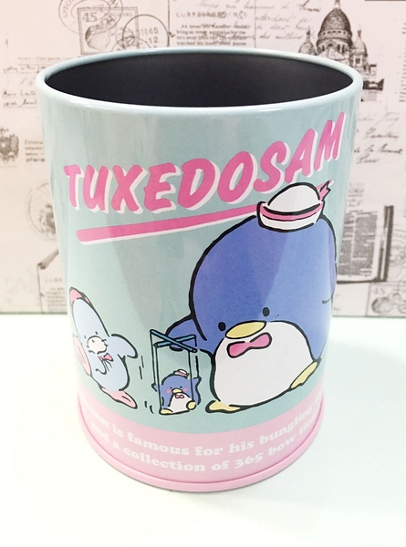 【震撼精品百貨】Tuxedo Sam Sanrio 山姆藍企鵝~鐵筆筒*26714