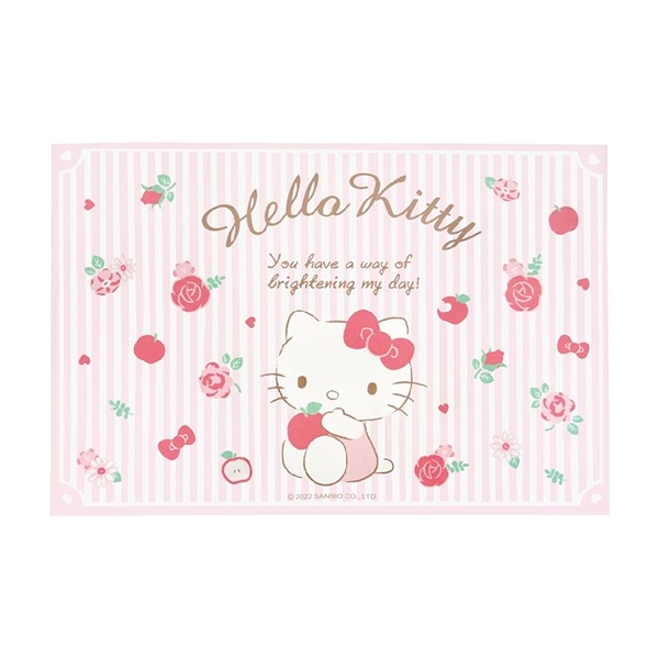 小禮堂 Hello Kitty 廚房防油貼紙 90x60cm (粉玫瑰款) 4711198-671236