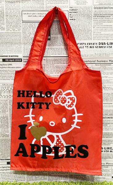 【震撼精品百貨】Hello Kitty 凱蒂貓~日本SANRIO三麗鷗KITTY手提袋收納環保袋-紅*72021