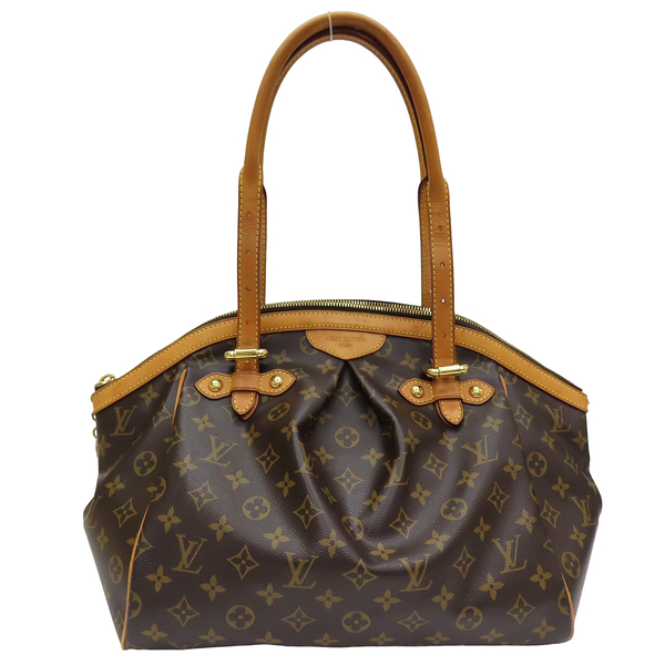 【二手名牌BRAND OFF】LOUIS VUITTON LV 路易威登 棕色 原花 PVC塗層帆布 Tivoli GM 手提包 M40144