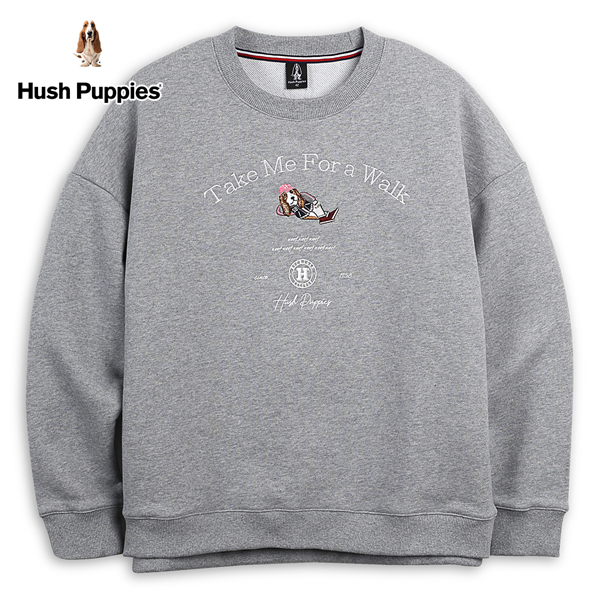 Hush Puppies 上衣 女裝文字刺繡棒球帽狗長袖落肩上衣 product thumbnail 2