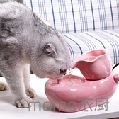貓咪飲水機自動循環寵物陶瓷喂水器貓用不插電流動活水碗盆喝水器 快速出貨