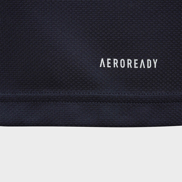 Adidas AEROREADY LOGO 童裝 短袖 吸濕排汗 拼接網布 藍【運動世界】GS0358 product thumbnail 4