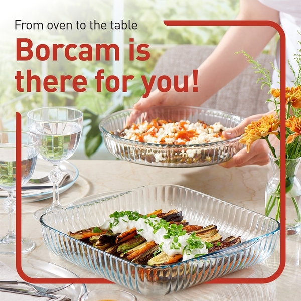 【Pasabahce】Borcam 花邊玻璃烤盤 方形玻璃烤盤 花邊烤盤 玻璃烤盤 烘焙烤盤 product thumbnail 5