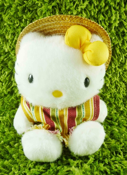 【震撼精品百貨】Hello Kitty 凱蒂貓~KITTY絨毛娃娃-墨西哥服飾-黃