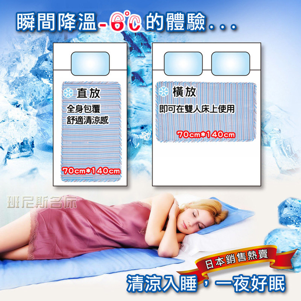 【班尼斯國際名床】~日本熱賣~冰Cool降溫↓涼感凝膠床墊(1大+兩小)！取代涼蓆!70*140cm product thumbnail 4