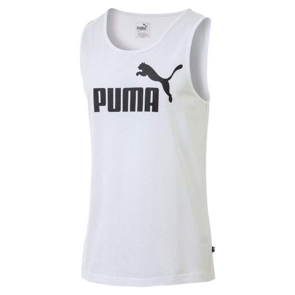 【現貨】PUMA Logo No. 1 男裝 短袖 背心 休閒 純棉 白 歐規【運動世界】85174202 product thumbnail 2