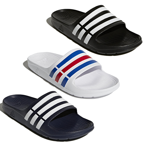 adidas 男鞋 女鞋 拖鞋 沙灘拖 duramo slides 防水 白藍紅/黑/藍【運動世界】u43664/g15890/g15892