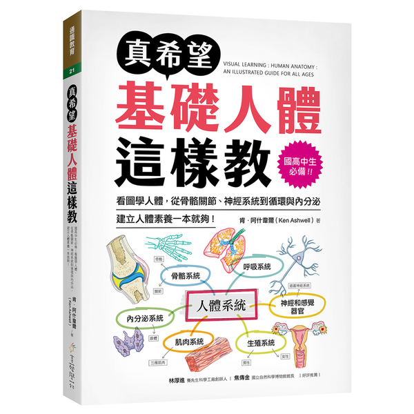 真希望基礎人體這樣教：國高中生必備！看圖學人體，從骨骼關節、神經系統到循環與內分 | 拾書所