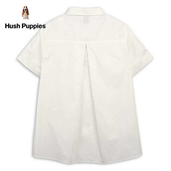 Hush Puppies 襯衫 女裝素色舒適剪裁後褶短袖襯衫 product thumbnail 3