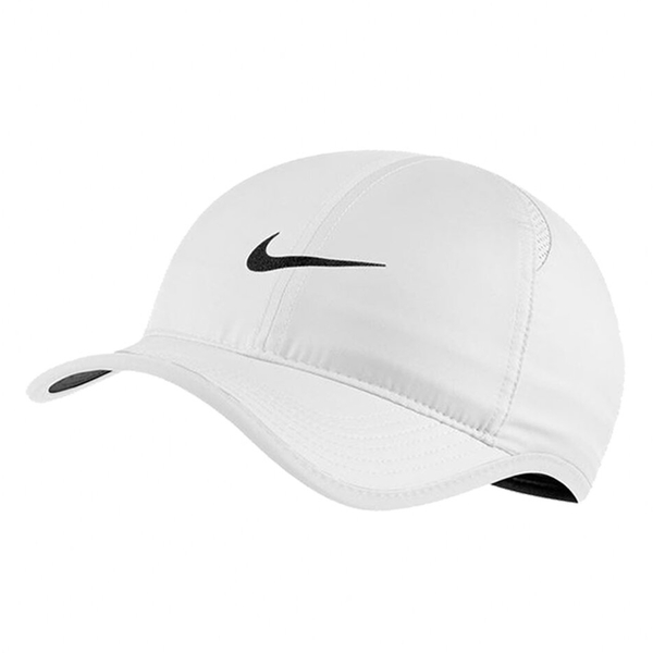 NIKE FEATHER LIGHT CAP 帽子 老帽 休閒 小勾 可調整 白【運動世界】679421-104