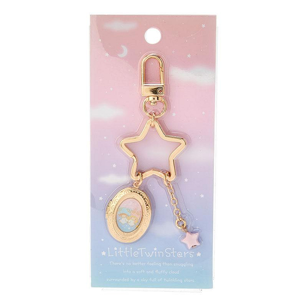 【震撼精品百貨】Little Twin Stars KiKi&LaLa 雙子星小天使~雙子星鐵製造型相片鑰匙圈*23133