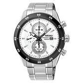 SEIKOCriteria 精工白銀三眼計時腕錶V176-0AR0W(SSC535P1)42mm