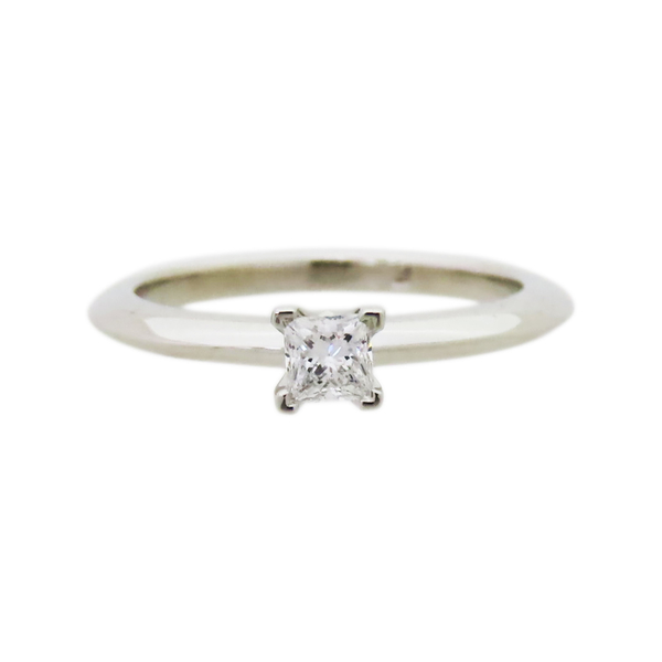 【二手名牌BRAND OFF】Tiffany & Co 蒂芬妮 Princess Cut系列 鑽石 PT950鉑金 Engagement 戒指 product thumbnail 2