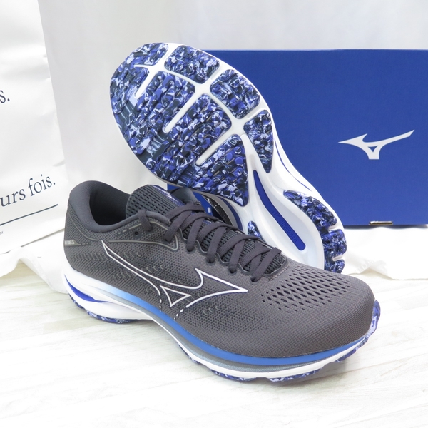 Mizuno Wave Rider 25 Sw 男慢跑鞋4e楦j1gc 鐵灰x藍大尺碼 Isport Yahoo奇摩超級商城