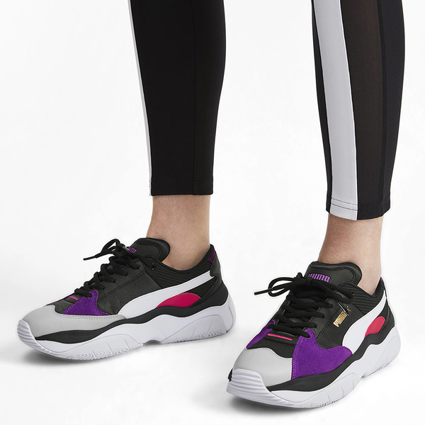 PUMA Storm.Y 女鞋 休閒 老爹鞋 厚底 百搭 黑 紫 白 【運動世界】 37127901 product thumbnail 3