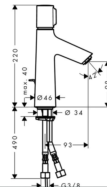 【麗室衛浴】 德國 HANSGROHE Select S 100 單槍面盆龍頭 72042000 product thumbnail 5