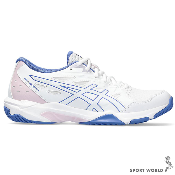 Asics 亞瑟士 排球鞋 女鞋 GEL-ROCKET 11 白藍粉【運動世界】1072A093-102