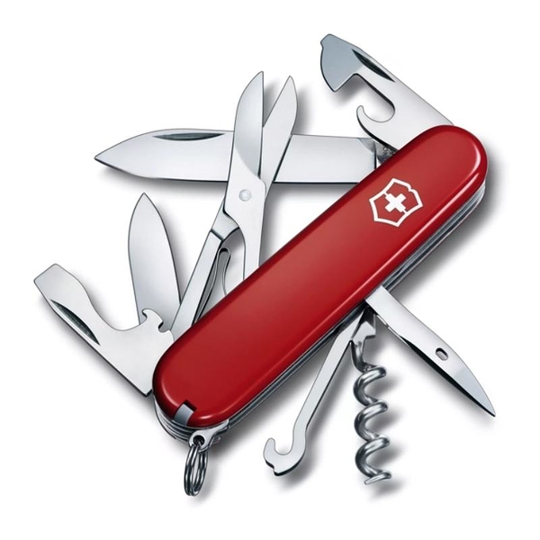 【Victorinox 瑞士維氏】瑞士刀 CLIMBER 14用刀 91mm-紅(1.3703)