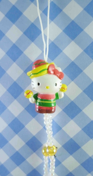 【震撼精品百貨】Hello Kitty 凱蒂貓~七國限定版手機吊飾-義大利(黃綠)