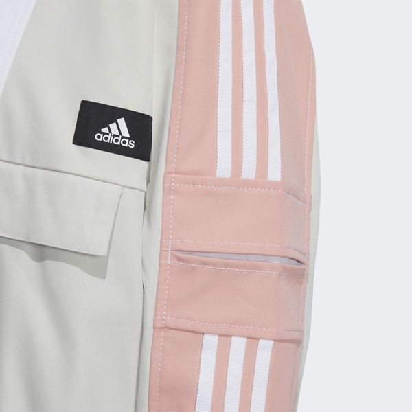 ADIDAS STR JKT WARM 女款白x米x粉OVERSIZE內刷毛風衣連帽外套 GP0635 product thumbnail 5