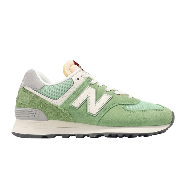 New Balance 574 男女段 蘋果綠 D楦 麂皮 網布 穿搭 復古 U574RCC