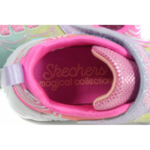 SKECHERS S-LIGHTS 運動鞋 電燈鞋 有開關 童鞋 魔鬼氈 粉紅/紫 302686L/MLT no793 product thumbnail 6