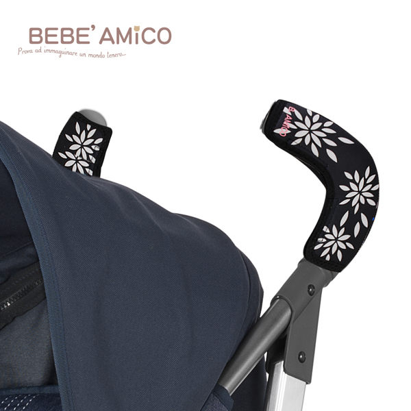 BeBe Amico 推車手把套 -典雅花卉圖(彎形) 把手保護套.扶手套.握把套