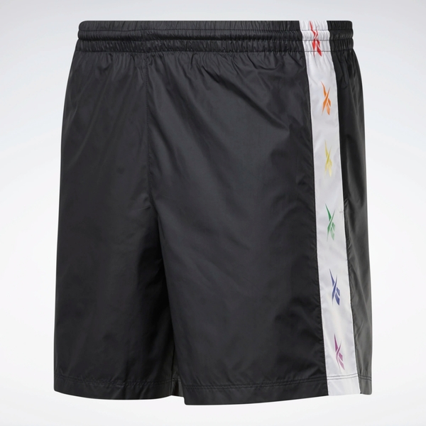 REEBOK TS PRIDE WVN 男裝 女裝 短褲 慢跑 休閒 情侶 串標 彩虹旗 黑【運動世界】GL5798 product thumbnail 2