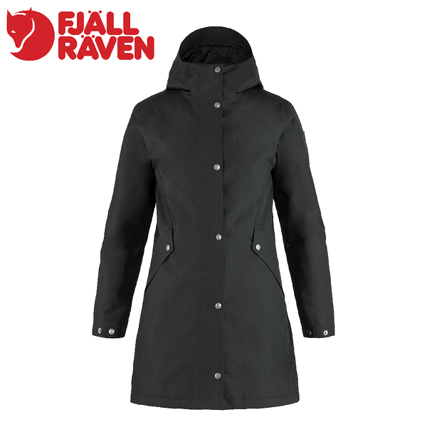 【fjallraven 小狐狸 女 visby 3 in 1防水填充夾克《黑》】f84131/防水防風外套/風衣/衝鋒衣