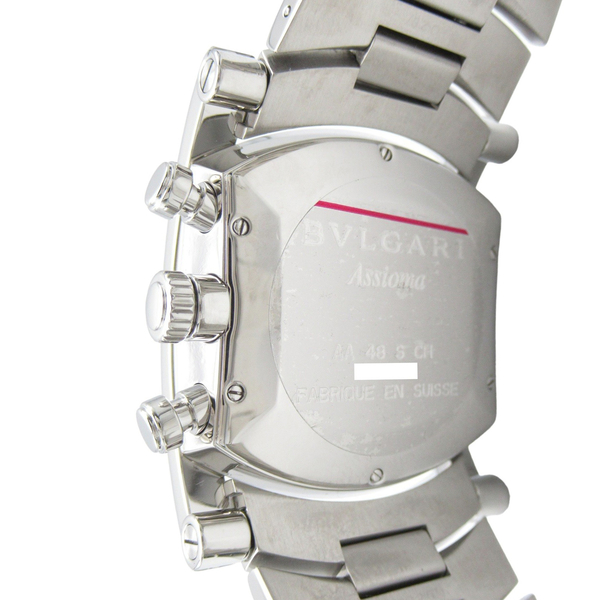 【二手名牌BRAND OFF】BVLGARI 寶格麗 銀色 不鏽鋼 Assioma Chrono 自動上鍊 腕錶 AA48SCH product thumbnail 6