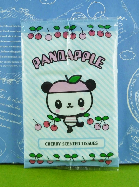 【震撼精品百貨】Hello Kitty 凱蒂貓~袖珍面紙-PAND APPLE-藍色【共1款】