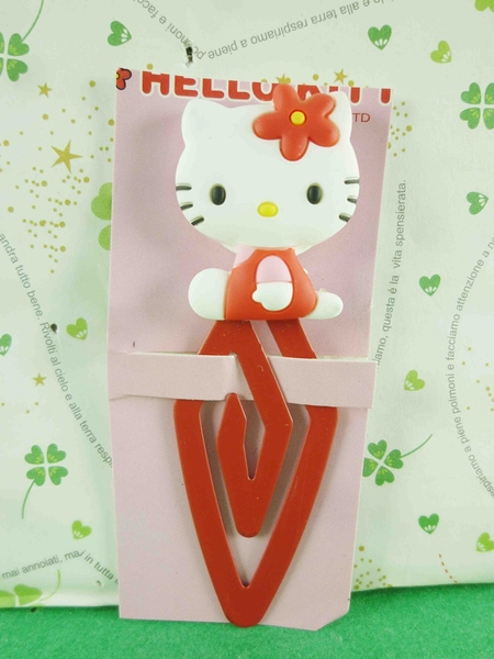 【震撼精品百貨】Hello Kitty 凱蒂貓~造型夾-菱形書夾-紅色(大)