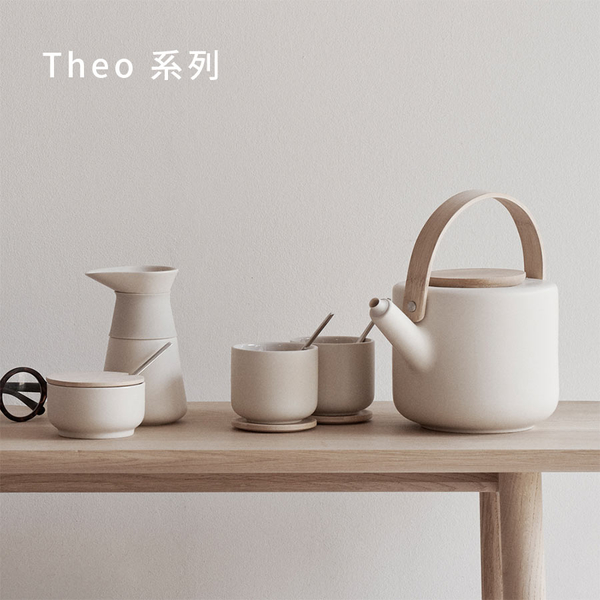 丹麥 Stelton Theo石陶茶杯200ml(附竹杯墊)-白 product thumbnail 2