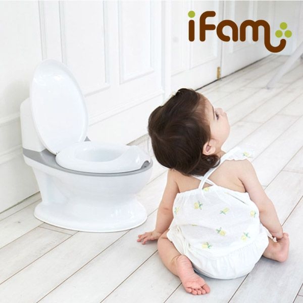 韓國 IFAM 兒童學習馬桶(灰/粉) product thumbnail 3