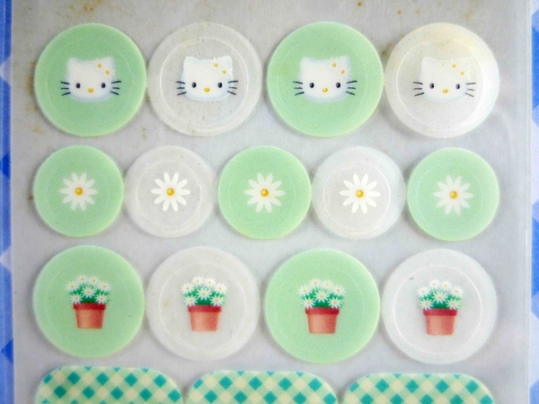 【震撼精品百貨】Hello Kitty 凱蒂貓~KITTY貼紙-香水貼紙-綠花盆(丹尼爾) product thumbnail 3