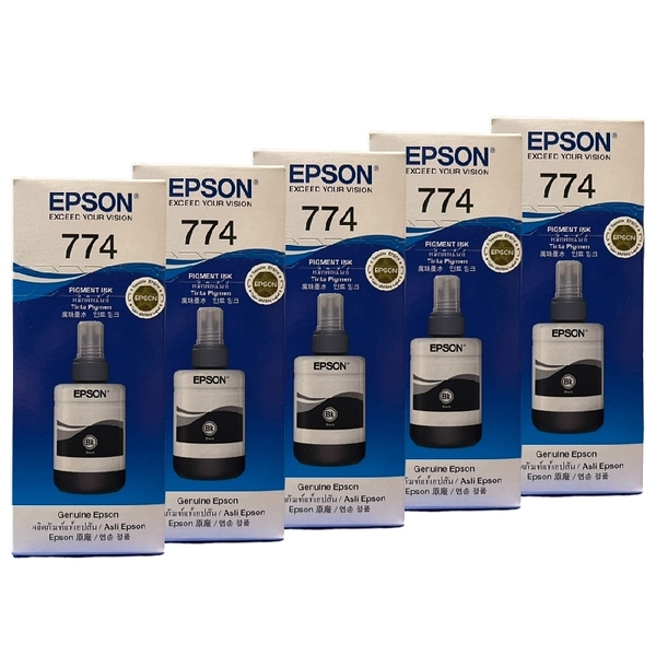 epson t7741 t774 黑色5瓶 原廠填充墨水 防水 適用m105 m200 l655 l605 l1455