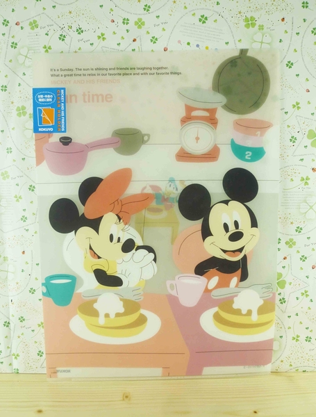 【震撼精品百貨】Micky Mouse_米奇/米妮 ~L行文件夾-米奇與米妮吃飯