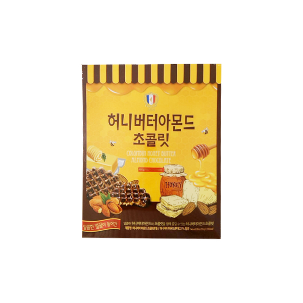 【即期良品】韓國禮盒 COLOMBIN 蜂蜜奶油風味杏仁巧克力糖片禮盒(255g) product thumbnail 2