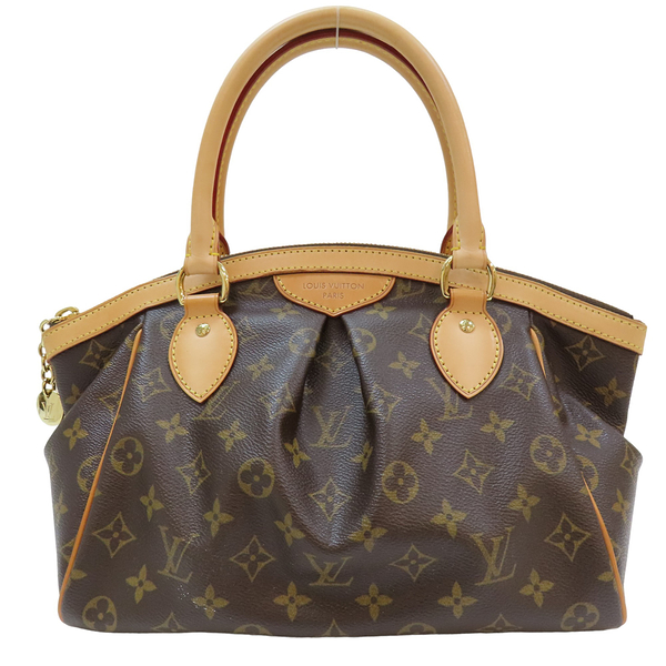 【二手名牌BRAND OFF】LOUIS VUITTON LV 路易威登 棕色 原花 PVC塗層帆布 Tivoli PM 手提包 M40143