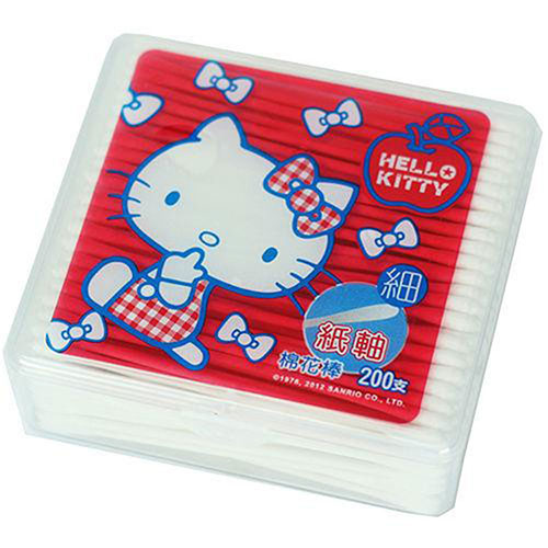 Kitty細紙軸棉花棒200支盒裝【愛買】 product thumbnail 2