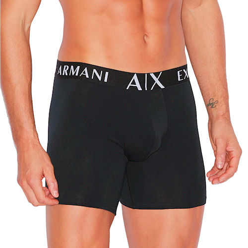 Armani Exchange 男合身四角內褲(黑色)