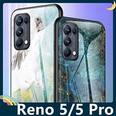 OPPO Reno5 Z/5 Pro 大理石保護套 軟殼 玻璃鑽石紋 閃亮漸層 視覺層次 防刮全包款 手機套 手機殼 歐珀