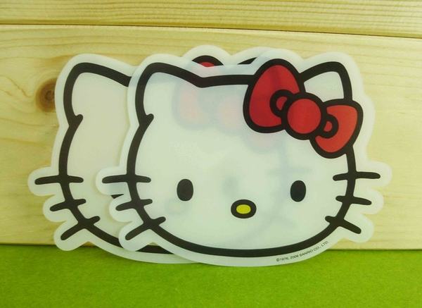 【震撼精品百貨】Hello Kitty 凱蒂貓~杯墊-臉造型-紅色蝴蝶結-2入【共1款】